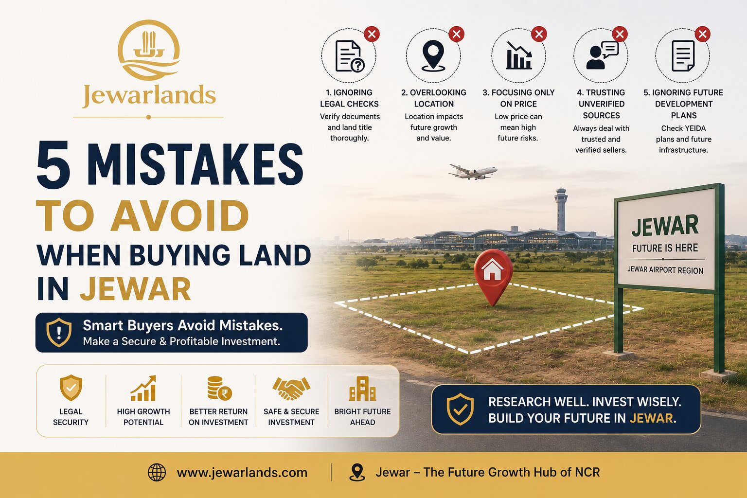 5 Mistakes to Avoid When Buying Land in Jewar